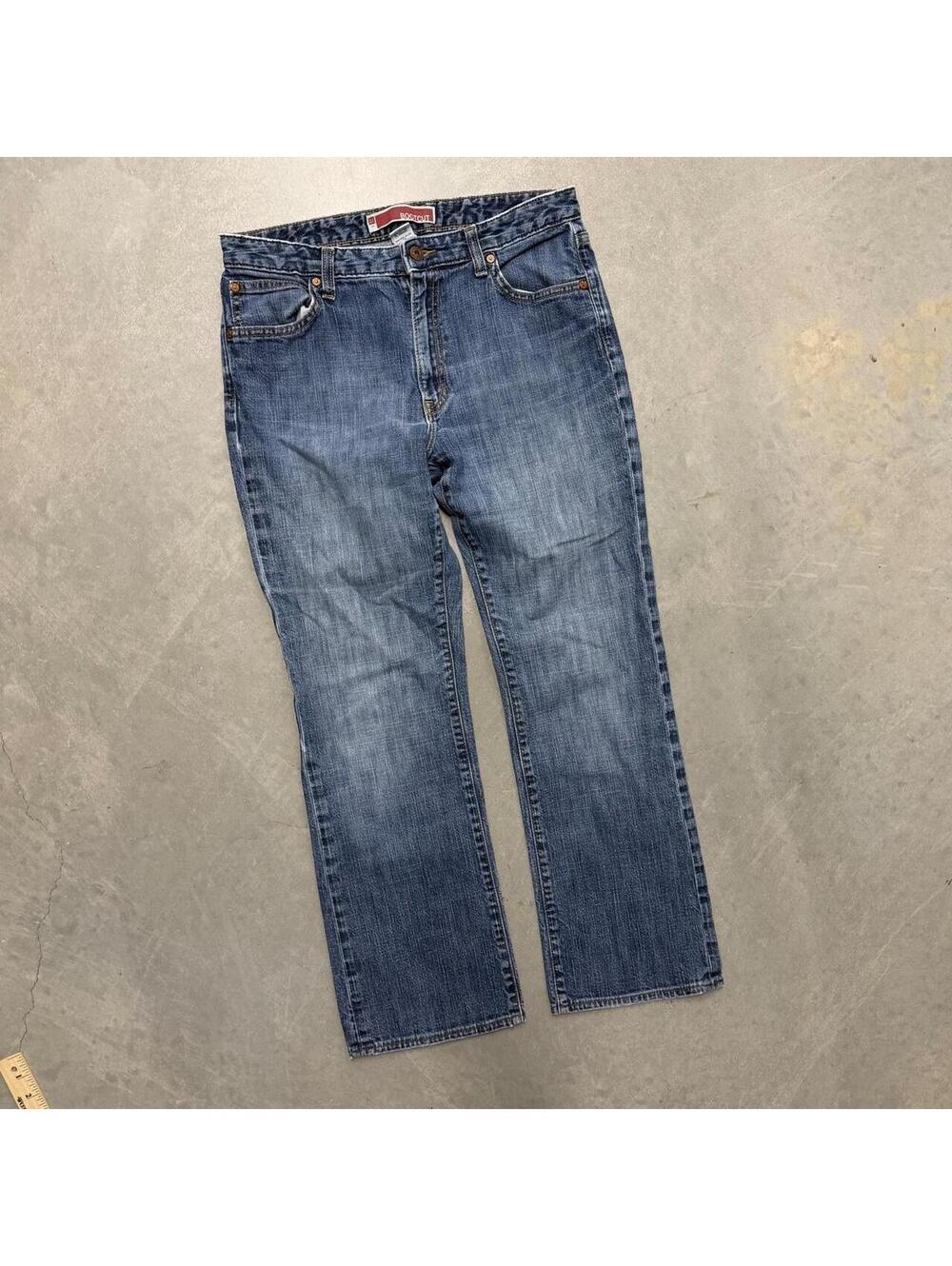 2000's Women's GAP Navy Bootcut Distressed Denim Jeans Sized 10